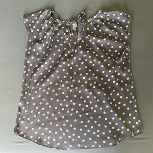 Lauren Conrad Gray Polka Dot Print
